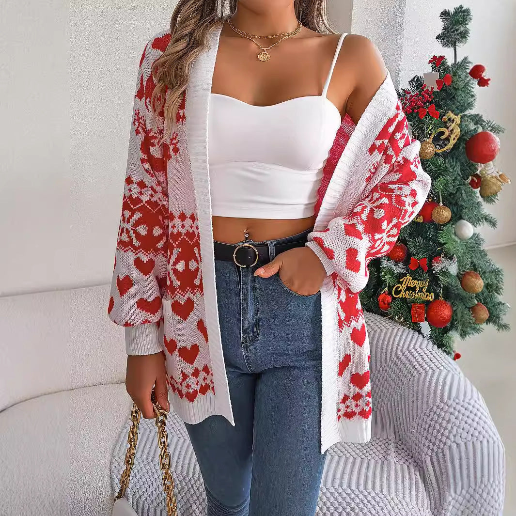 Snowflake Heart Knit